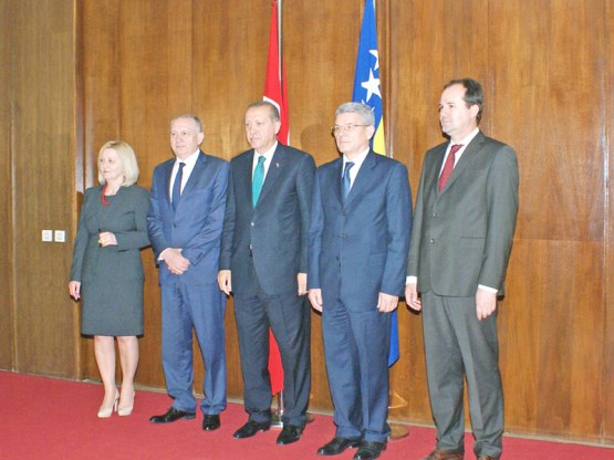 Members of the Collegium of both Houses of the Parliamentary Assembly of Bosnia and Herzegovina (BiH PA) talked with the President of the Republic of Turkey
